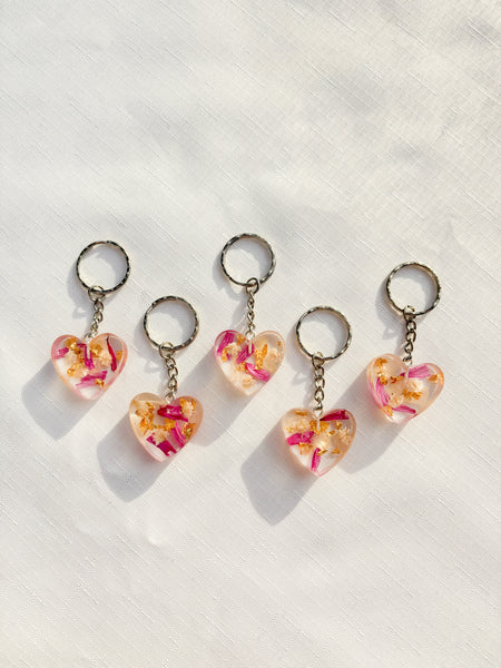 Custom Resin Heart Keyring